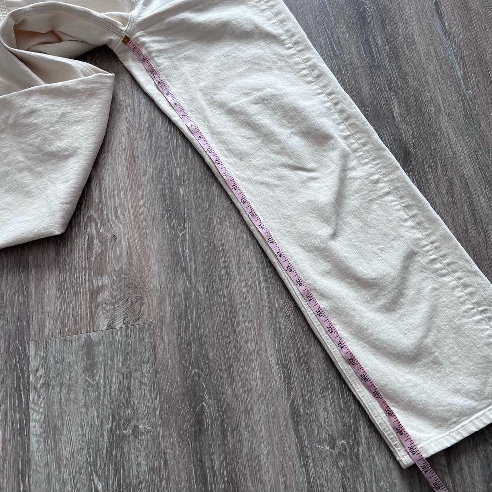 AYR Straight Leg Jeans in Cream - Picture 3 of 11